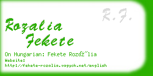 rozalia fekete business card